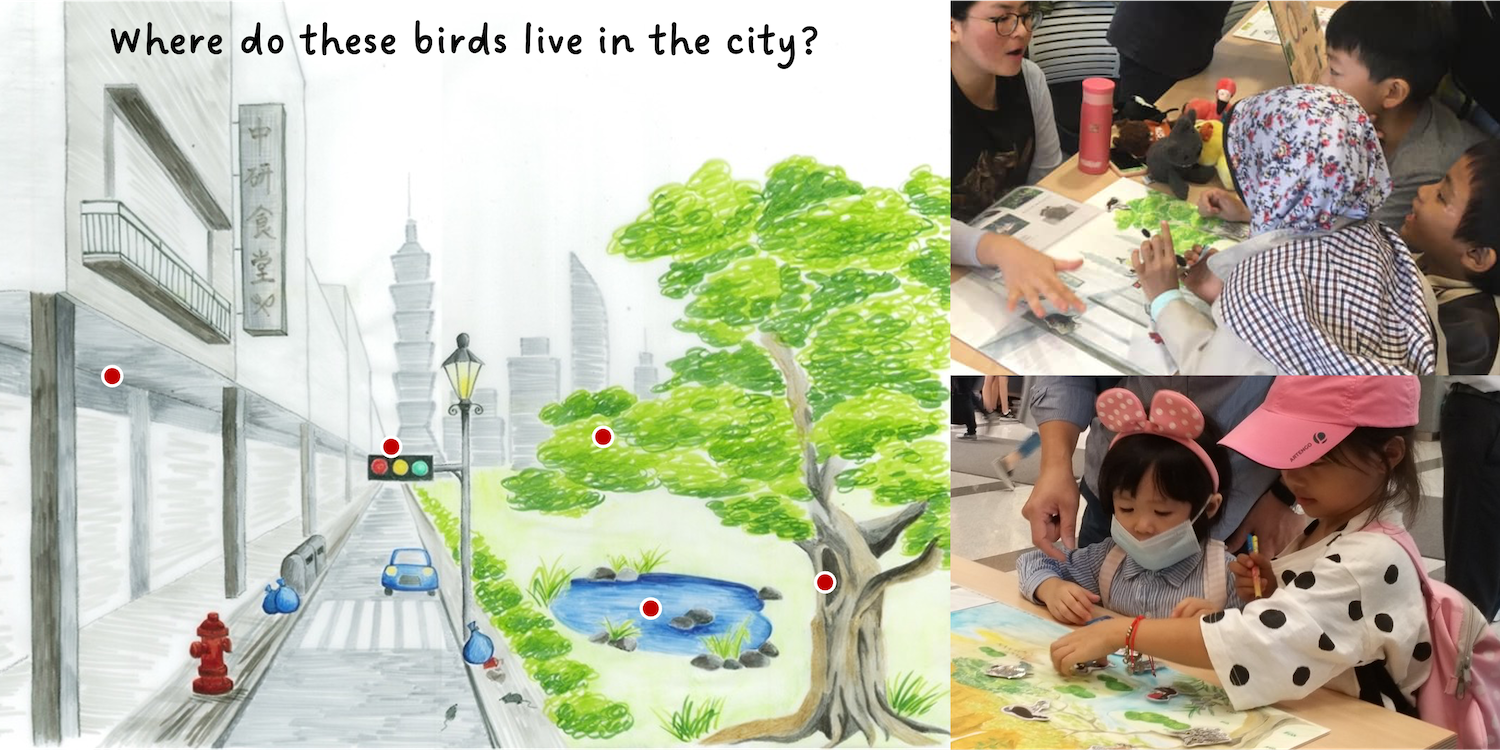 stick-on board of urban bird habitats